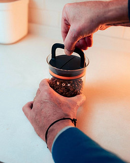 ROK zero jar咖啡密封罐咖啡粉保存罐单向排气阀储存罐储豆养豆罐