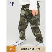 Gap 盖璞 男幼童秋季迷彩印花纯棉运动卫裤673732 儿童装长裤 绿色迷彩 100cm(3岁)尺码偏小选大一码