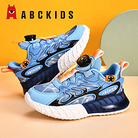 ABC KIDS童鞋男童鞋2023秋季新款儿童运动鞋旋转纽扣儿童鞋子中大童跑鞋 蓝橙 39