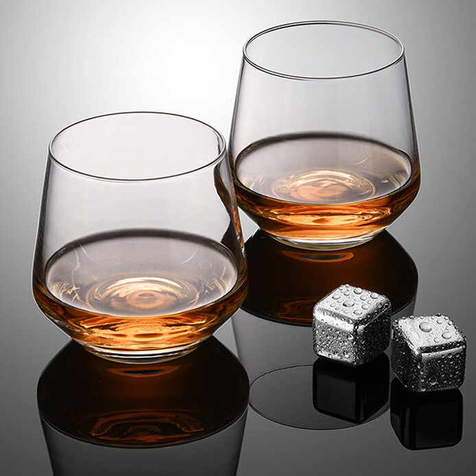 CLITON 水晶玻璃威士忌酒杯 烈酒杯洋酒杯家用水杯玻璃杯套装2只CL-JB05