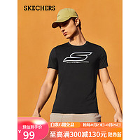 SKECHERS 斯凯奇 男子经典速干透气T恤运动跑步训练健身针织短袖P223M047