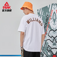 匹克圆领短袖T恤男2023夏季休闲运动上衣宽松篮球训练服健身短T男 DF622271	橙红 175/L