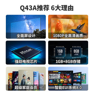 Letv 乐视 Q43A 43英寸 智能蓝牙语音全面屏 全高清智慧屏 手机