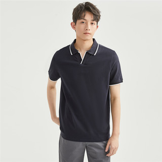 佐丹奴Polo男装撞色边针织弹力珠地布短袖POLO 13013302