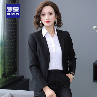 罗蒙女士西服职业装2023修身单件小西装女工作服正装时尚气质外套