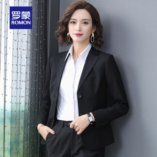 罗蒙女士西服职业装2023修身单件小西装女工作服正装时尚气质外套