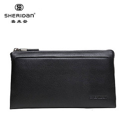 SHERIDAN 喜来登 专柜正品 头层牛皮 商务休闲长款钱包 手拿包 NL160932S