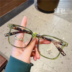 erilles161防蓝光非球面高清镜片绿色眼镜框