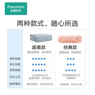 全棉时代 毛巾纯棉洗脸家用面巾浴巾吸水速干不易掉毛洗澡成人毛巾