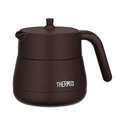 THERMOS 膳魔师 茶壶 真空保温带滤网 450ml 棕色 TTE-450 BW