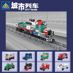 KAZI 开智 城市列车系列 八合一 城市货运机车