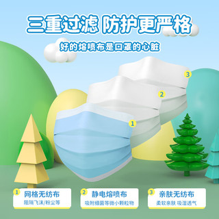 超亚医药 儿童尺寸一次性医用口罩 100只