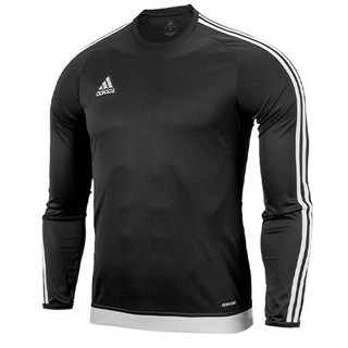 阿迪达斯（adidas）宁波保税男子透气长袖圆领跑步简约舒适足球运动T恤  ESTRO运动上衣 黑色 GL4266 L