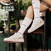 ERKE 鸿星尔克 女鞋板鞋厚底空军一号鞋子2023秋季新款休闲运动鞋小白鞋