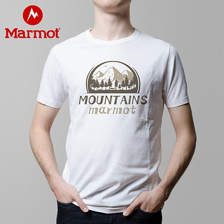 Marmot 土拨鼠 特价清仓Marmot土拨鼠户外运动男轻薄透气棉质圆领短袖T恤23031