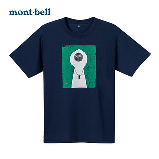 mont·bell montbell23春夏款t恤男女中性运动速干衣圆领印花透气短袖1114150