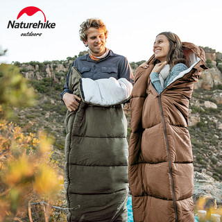Naturehike 挪客户外睡袋四季通用款成人男冬季加厚防寒保暖双人户外露营车用单人