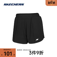 SKECHERS 斯凯奇 官方outlets夏季女子梭织训练短裤简约舒适运动裤