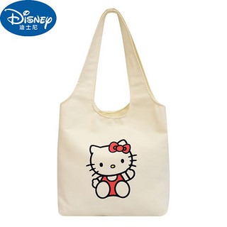 迪士尼帆布包女可爱卡通大容量手提单肩包kitty猫背心包学院风补课袋 kt猫