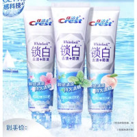会员专享：Crest 佳洁士 锁白凉感牙膏（凉感薄荷120g+凉感雪樱120g+凉感白桃120g+赠 条状漱口水12ml*2）