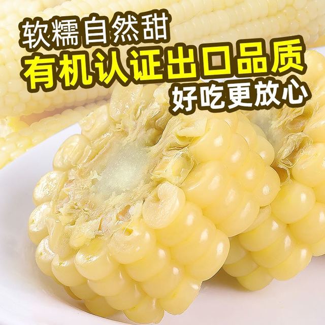 谷美优品 新鲜白粘甜糯爆花玉米3根