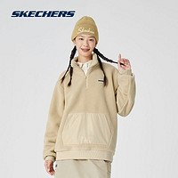 SKECHERS 斯凯奇 男女款仿羊羔绒针织卫衣