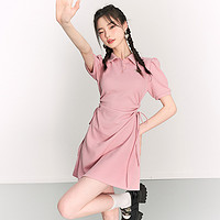 WESTLINK 西遇 韩系辣妹女团风收腰连衣裙女2023夏季新品短裙子A字裙子女夏