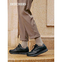 PLUS会员：SKECHERS 斯凯奇 男士休闲皮鞋 77156