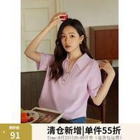 DUSHU 独束 女士POLO领短袖T恤 23DS82116