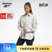 Reebok 锐步 官方2022夏季女子SHIRTS经典休闲长袖立领衬衣H49285