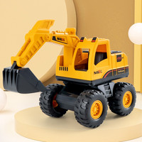 HAOTONG TOYS 皓童玩具 宝宝玩具车男孩推土机惯性工程车儿童挖掘机小汽车小孩挖土机红色 加厚惯性可旋转挖土机8836