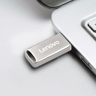 联想（Lenovo）32GB USB3.2 高速传输U盘  SX6金属办公商务优盘 银色