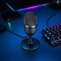 RAZER 雷蛇 魔音海妖迷你版 紧凑型电容麦克风 电竞 直播话筒 黑色