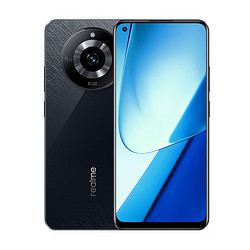 realme 真我 11 Super AMOLED屏 高端荔枝素皮設計 標配256G大內存 12GB+256GB 星跡黑 5G手機