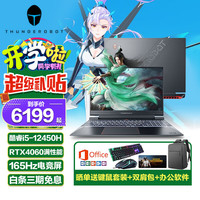 ThundeRobot/雷神 RTX4060 游戏笔记本电脑+16G内存+1T PCIe固态 无机械硬盘 inteli5 灰色 165Hz 16GB 1TB RTX