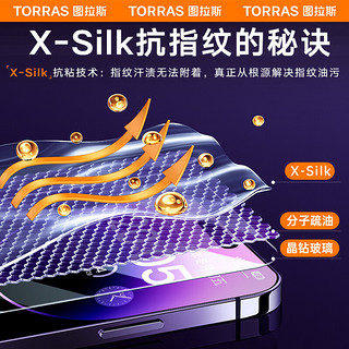 TORRAS 图拉斯 适用苹果14ProMax钢化膜iPhone14ProMax手机膜全屏