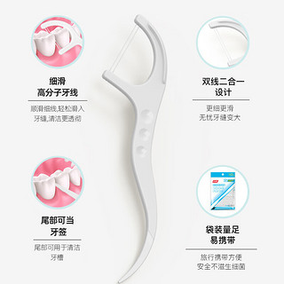 【双线】牙线棒150支（赠便携盒）