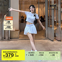 NIKE 耐克 官方DRI-FIT女速干褶裥网球半身裙拼接个性轻便DR6850