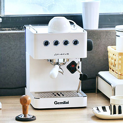 GEMILAI 格米莱 家用咖啡机 半自动泵压式 小型意式浓缩 蒸汽奶泡一体机 3005G 白色