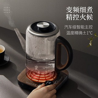 鸣盏 智能升降式煮茶器 一键全智能烧水壶 车载级芯片控制国产温控器智能恒温保温茶壶MZ101 黑色