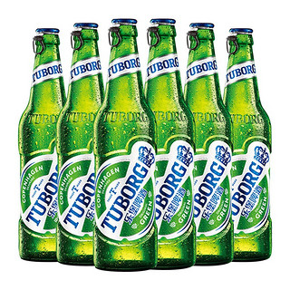 TUBORG 乐堡啤酒 乐堡（TUBORG）啤酒 拉格丹麦淡味型啤酒瓶装整箱拉环瓶盖啤酒 乐堡495ml*6瓶