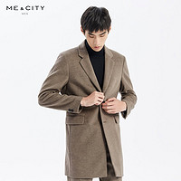 MECITY [2件2.5折价:311.3,可叠加199减30]MECITY男装冬季新款时尚中长款大衣男士休闲外套