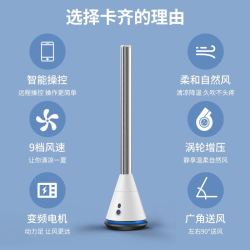 carkiien 无叶风扇家用塔扇客厅落地电风扇立式摇头智能手机app控制直流变频 黑色
