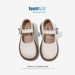 TEENMIX 天美意 女童黑色小皮鞋款时尚公主鞋