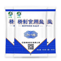 盘家人 12加碘盐食用盐家用精制盐加碘调味食堂精品食盐 400g*5袋