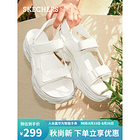 SKECHERS 斯凯奇 2023春女子休闲厚底舒适凉鞋119846 白色/WHT 35