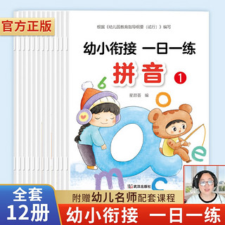 2023新版 全套12册 每日一练练字帖 一日一练数学练习题口算题卡 拼音专项训练教学计划练习册 幼小衔接全12册(赠配套视频)