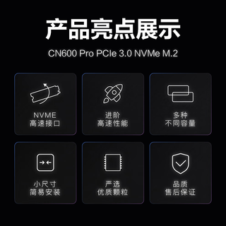COLORFUL 七彩虹 CN600 Pro NVMe M.2 固态硬盘 1TB（PCI-E 4.0）