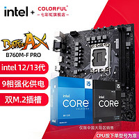 英特尔（Intel）七彩虹Z790主板搭12/13代 i5 13490F 13600KF 板u套装 B760M-F PRO 战斧 i5 13490F 2.5GHz 10核16线程