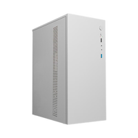 H2 电脑机箱 台式机MATX小机箱(商务简约/3+1超多盘位/0.6MM超厚钢板/水平对流风) H2白色